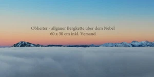 Leinwandbild aus Oberstdorf "Obheiter - Gipfelkette über dem Nebel" 80x30 - Bild 1 von 1