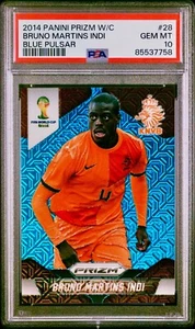 2014 Bruno Martins Indi Panini Prizm World Cup Blue Pulsar /55 SSP PSA 10 - Picture 1 of 3