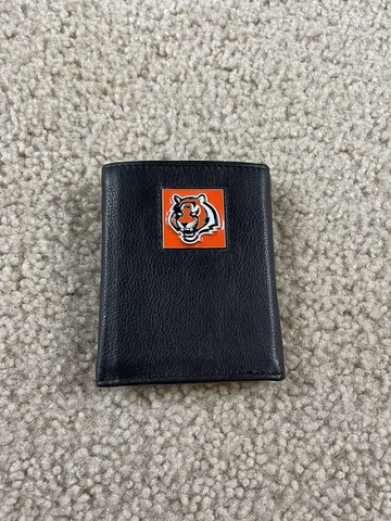 Cincinnati Bengals Trifold Wallet NFL Logo Emblem Leather Football Cover