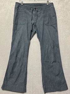 THE NORTH FACE Blue Linen Cotton Blend Pants Size 12 tie waist - Picture 1 of 8