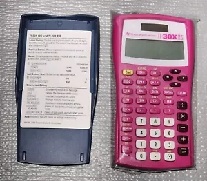 TEXAS INSTRUMENTS TI-30X IIS Pink SCIENTIFIC CALCULATOR with Blue Case WORKING - Bild 1 von 10