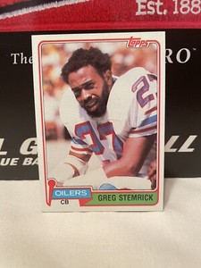 1981 Topps Football Card Greg Stemrick #123 NM Combined Shipping