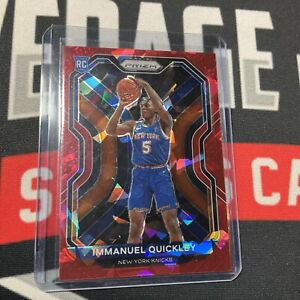 Immanuel Quickley 2020-21 Panini Prizm RED ICE PRIZM ROOKIE CARD RC #296⚡️