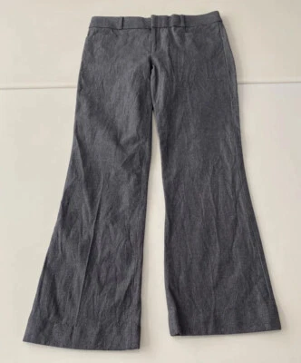 Pantalones de vestir Banana Republic para mujer ajustados gris espiga a rayas talla 6 Foto 1 de 4