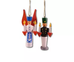 Baumbehang Engel und Bergmann 7 cm Christbaumschmuck Erzgebirge NEU Seiffen - Bild 1 von 1