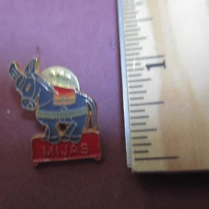 Mijas Spain Donkey Burro Hat Pin Tie Tac Lapel Pinback Europe - Picture 1 of 2