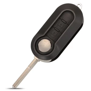 2 BTN Black Remote Key Fob For Fiat 500 Doblo Fiorino Grande Panda (From UK) - Picture 1 of 2