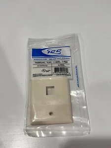 New ICC IC107F01AL Faceplate 1 Port Single Gang Easy Snap In Design Almond - Picture 1 of 2