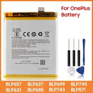 Batteria BLP657 BLP637 BLP597 BLP685 BLP613 per OnePlus 1 2 3T 5T 6T 7 Pro 7T Pro - Foto 1 di 16
