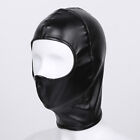 Pu Leather Hood Head Blindfold Head Harness Mask Bdsm Bondage Open Eyes Slave Sm