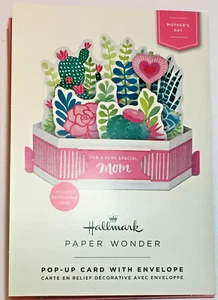 Hallmark Paper Wonder Mother's Day Cactus Garden Pop-Up Card - Picture 1 of 2