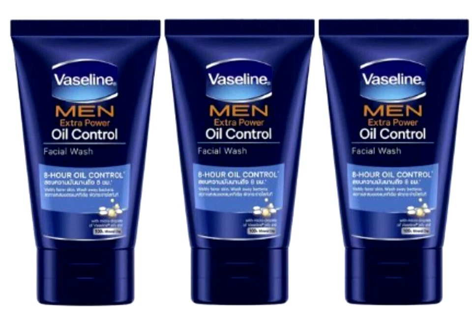 3Vaselina Lavado Hombres Aceite Control Facial Espuma 100g Elimina la Piel Facial Visiblemente Más Clara Foto 1 de 4