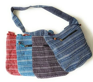 Hecho a mano Tejido Algodón Hippy Boho Bandolera Bolso Festival Bolsas de Viaje - Imagen 1 de 5