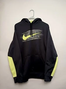 Nike Therma-Fit Hoodie - Herren Größe L - grau/neongrün Pullover Kapuzenpullover - Bild 1 von 3