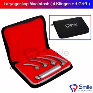 Diagnostik Instrumente Laryngoskop Faseroptisch MACINTOSH 4 Klingen 1 Griff - Bild 1 von 4