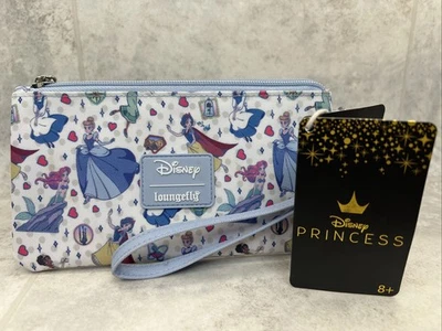 Loungefly Disney Princesa Nylon Cremallera Bolsa Muñequera Billetera Estampado Completo - Nuevo Foto 1 de 4