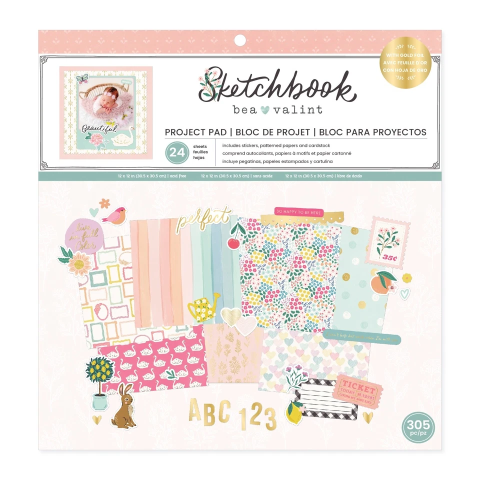 Almohadilla de proyecto para cuaderno de bocetos Bea Valint 12"X12"-24 hojas Foto 1 de 1