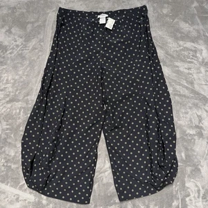 Alembika Tekbika schwarz gepunktet Punto Hose Größe 7 3XL Fallschirm weites Bein NEU - Bild 1 von 10