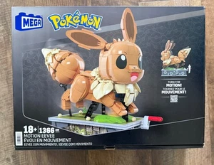 Jeu de construction de figurines Mega Pokémon, Evoli en mouvement avec 1366 pièces - Photo 1/3