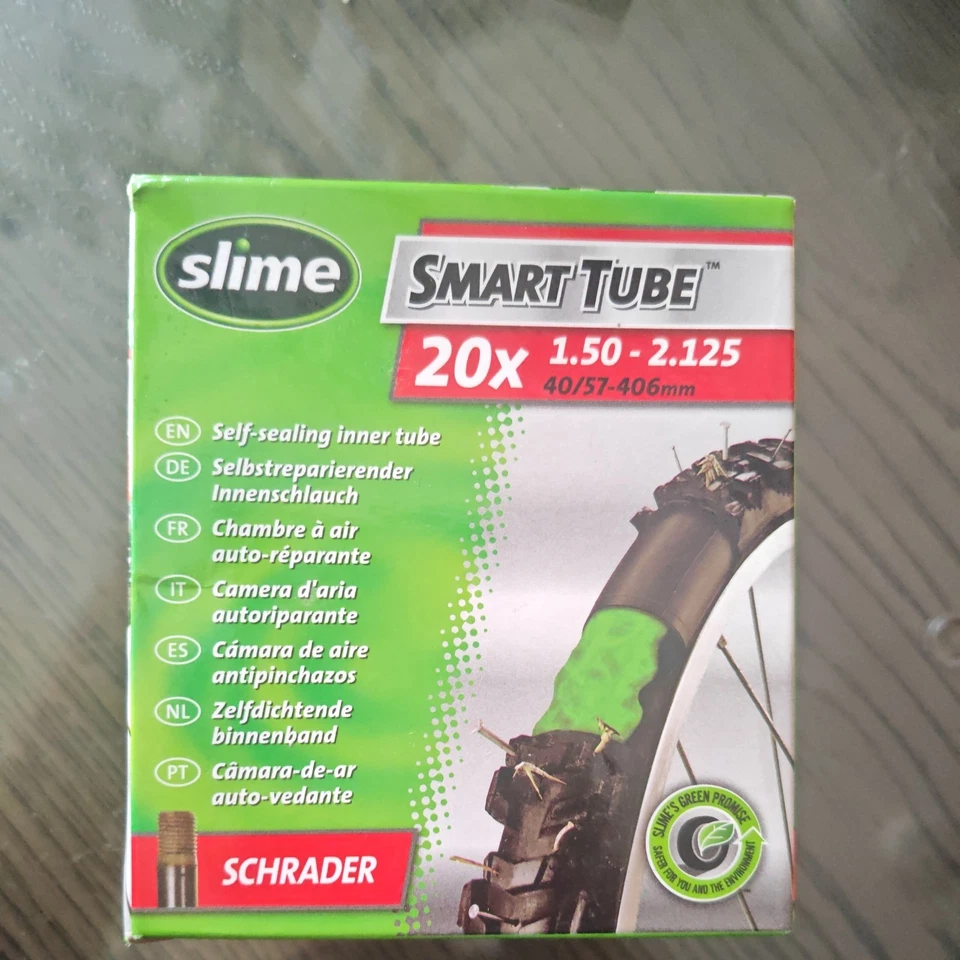 Slime Smart Tube 20x1.5-2.125" 20 Inch Schrader Valve Bike Inner Tube Pack of 2 - Image 1 of 2