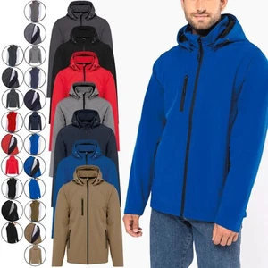 Mens Soft Shell Fleece Lined Waterproof Removable Zip Off Sleeves & Hood Jacket - Picture 1 of 8