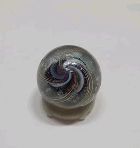 VINTAGE HANDMADE CORE SWIRL LARGE 1 1/8" GLASS MARBLE - Picture 1 of 9