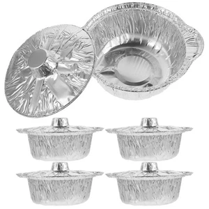  5 Sets Speisepfanne mit Deckel Alufolie Kochtöpfe Topfdeckel Backen - Bild 1 von 9