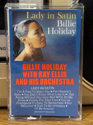 BILLIE HOLIDAY Lady In Satin (w/Ray Ellis Orchestra) 1987 Cassette Tape TESTED - Imagem 1 de 3