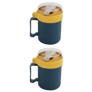 2 Stück Frühstückstasse Office Miss mikrowellengeeignet heiß Müslischale versiegelt Suppe - Bild 1 von 12