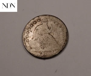 Moneda de diez centavos libertad sentada 1839-O - F-108 (enorme O) - 90 % plata - #D125 - Imagen 1 de 3