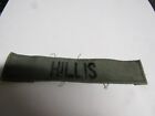 Military Patch Older Sew On Bdu Od Green Name Tape With Hillis