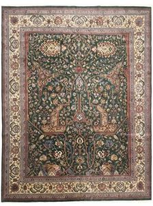 Floral Design Oriental Wool Area Classic Hand-Knotted 12X15 Rug Home Carpet Rug - Picture 1 of 20