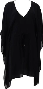 Jantzen Jantzen Caftan Cover-Up Tassel Trim Detail One Piece Black L New - Picture 1 of 1