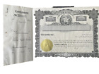 1900s Blank Stock Certificate w/receipt generic capital UNISSUED Texas State