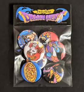 Dragon Quest [Roto Trilogy] Pin / Button Set - Enix 2DHD DQ 1 2 3 Dragon Warrior - Picture 1 of 3