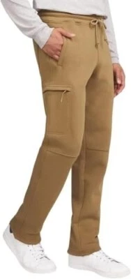 Pantalones cargo vintage resistentes a la intemperie de vellón para hombre, tostados, M Foto 1 de 4