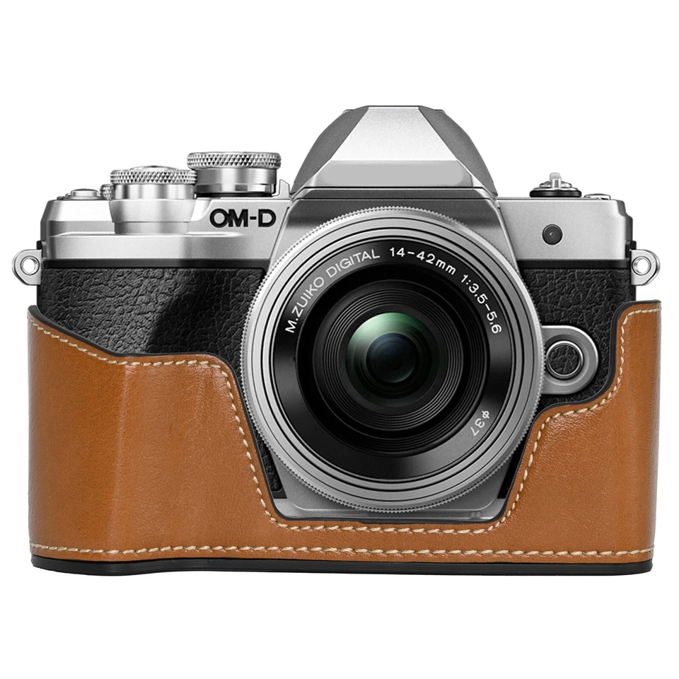 Media funda de cuero para cámara Olympus OM-D E-M10 Mark III EM103 Foto 1 de 1