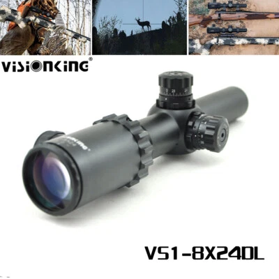 Mira para rifle Visionking 1-8x24 punto mil caza objetivo táctico de tiro Foto 1 de 4