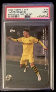 #22 Jadon Sancho PSA 9 como nuevo 2020 Topps Borussia Dortmund   - Imagen 1 de 2