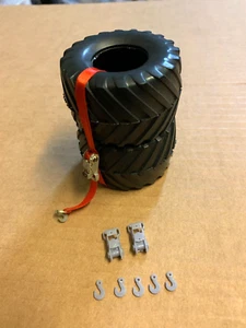 Two 3D Resin Ratchet Straps w/ 20" Material & Hooks 1/18 Truck Tie Down Cargo - Picture 1 of 5