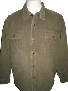 ANCHOR BLUE MENSWEAR CO. ARMY GREEN CORDUROY INSULATED JACKET MEN'S SIZE L NICE - Picture 1 of 8