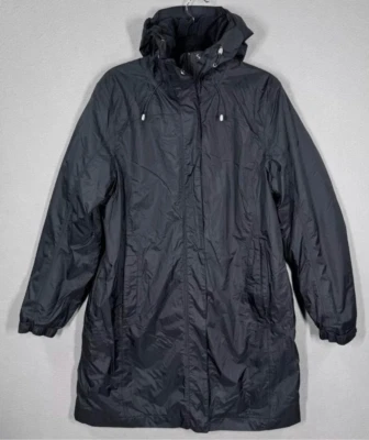 L.L. Chaqueta Bean Mujer Grande Negra Con Capucha Forrada de Vellón Abrigo de Invierno Impermeable L Foto 1 de 4