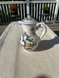 Tichelaar Makkum Hand Painted Delft Ceramic Lidded Pitcher - Picture 1 of 7