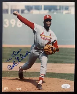 Bob Gibson Signed Autographed St. Louis Cardinals Photo JSA MLB Baseball Pitcher - Picture 1 of 5