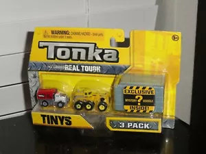 TONKA REAL TOUGH TINYS 3-PACK WITH EXCLUS. MYSTERY VEHICLE WATER TRUCK+2 DIECAST - Picture 1 of 4