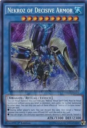 Yugioh - Nekroz of Decisive Armor - 1st Edition Secret Rare NM - Free Holo Card - Image 1 of 1