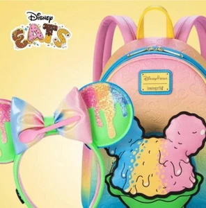 Disney Parks Loungefly Rasiertes Eis frisst Mickey Mouse Mini Rucksack & Ohren - Bild 1 von 8
