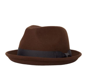 Gorro Gorin Bros Charlestowne Lana Cerdo Pastel Fedora Marrón 100-0123-BRO - Imagen 1 de 1