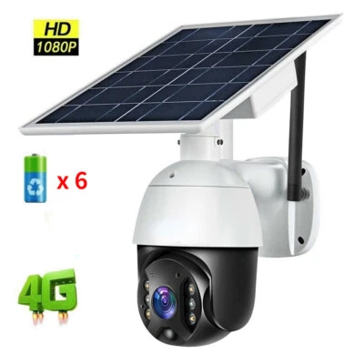 CCTV IP Wireless Security Camera Outdoor Battery Solar Panel 1080P Home Cams - Image 1 of 4