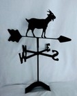 Goat roof mount weathervane black wrought iron look made in usa